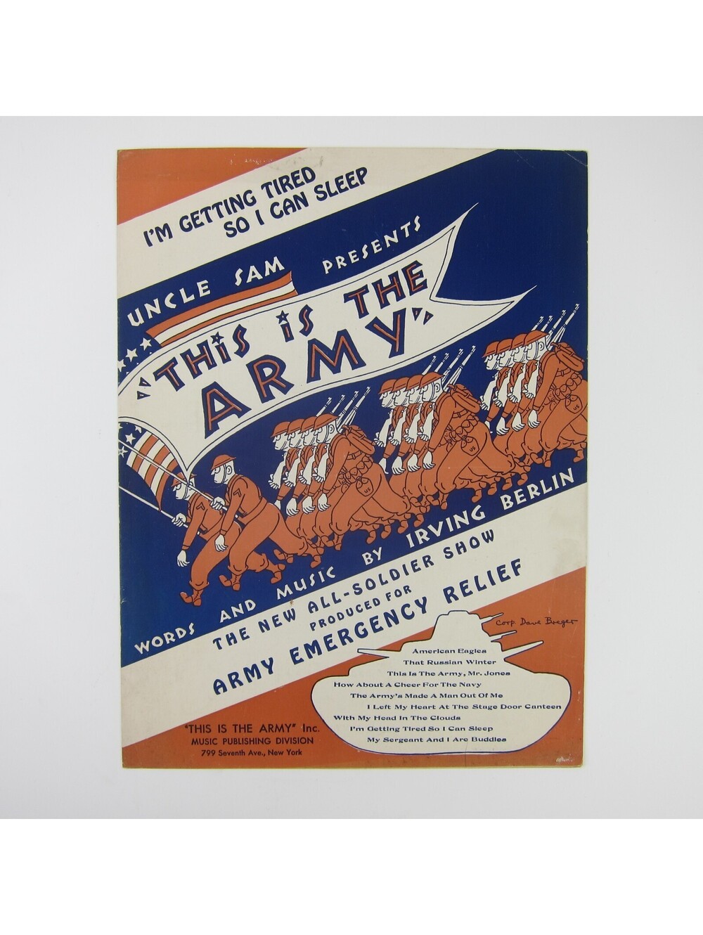 Sheet Music I'm Getting Tired So I Can Sleep Irving Berlin This Is The Army 1942